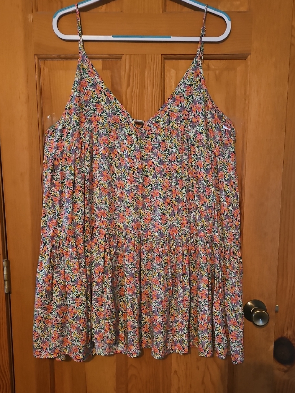 NATURAL LIFE Floral Top in Pink, Yellow & Purple